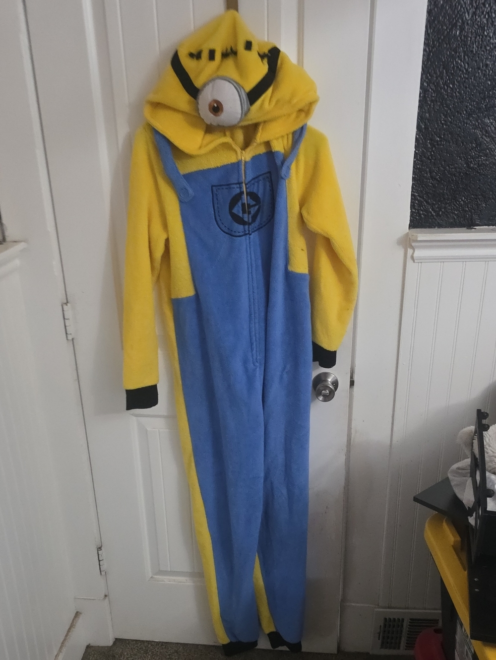 Kids Yellow & Blue Minion-Inspired Hooded Costume Onesie
